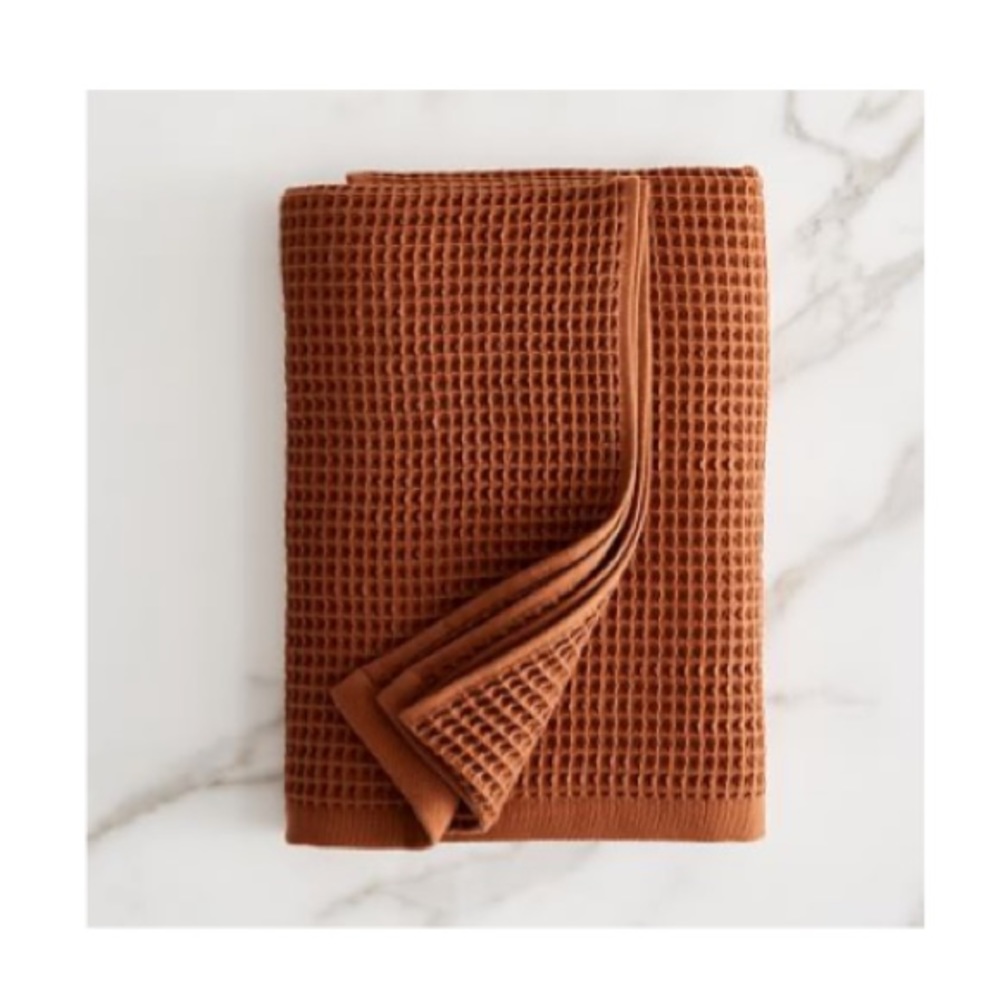 FOUR West Elm 100% Organic Cotton Waffle Towels